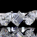 2.87 Cts 14k White Gold Mix Shape 3/4 Band Eternity Band - Image 3