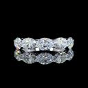 2.64 Cts 14k White Gold Oval Shape 5 Stones Eternity Band - Video