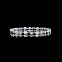 7.3 Cts 14k White Gold Mix Shape Station Bracelet - Video
