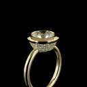 3.61 Cts 14k Yellow Gold Round Shape Hidden Halo Ring - Image 4