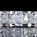 0.99 Cts Platinum Princess Shape 7 Stones Eternity Band - Image 3