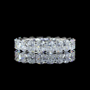 4.46 Cts Platinum Cushion Brilliant Shape Eternity Band Eternity Band - Video