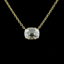 2.07 Cts 18k Yellow Gold Cushion Brilliant Shape Solitaire Pendant - Image 3