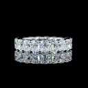 5.28 Cts 14k White Gold Cushion Brilliant Shape Eternity Band Eternity Band - Video