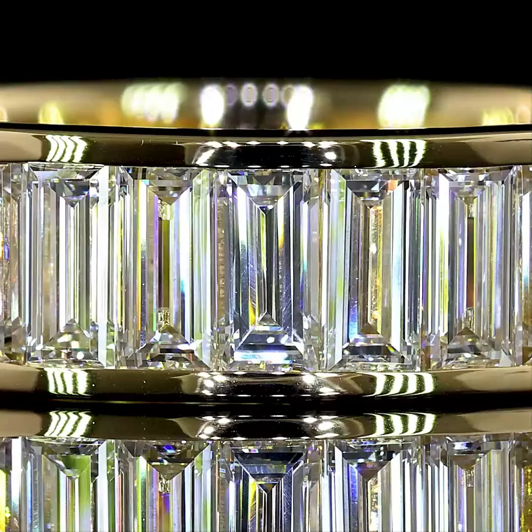 3.69 Cts 14k Yellow Gold Baguette Shape Eternity Band Eternity Band - Image 3