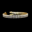 0.43 Cts 14k Yellow Gold Round Shape Tennis Bracelet - Video