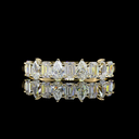 0.95 Cts 14k Yellow Gold Mix Shape 3/4 Band Eternity Band - Video