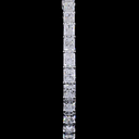 11.63 Cts 14k White Gold Radiant Shape Hoops Earring - Image 2