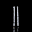 11.63 Cts 14k White Gold Radiant Shape Hoops Earring - Image 3