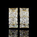5.83 Cts 14k Yellow Gold Radiant Shape Huggies Earring - Image 3
