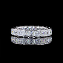 2.87 Cts 14k White Gold Asscher Shape Eternity Band Eternity Band - Video