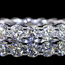 1.37 Cts 18k White Gold Round Shape Eternity Band Eternity Band - Image 3