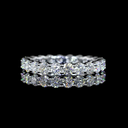 1.37 Cts 18k White Gold Round Shape Eternity Band Eternity Band - Video