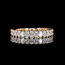 1.2 Cts 14k Rose Gold Oval Shape 3/4 Band Eternity Band - Video