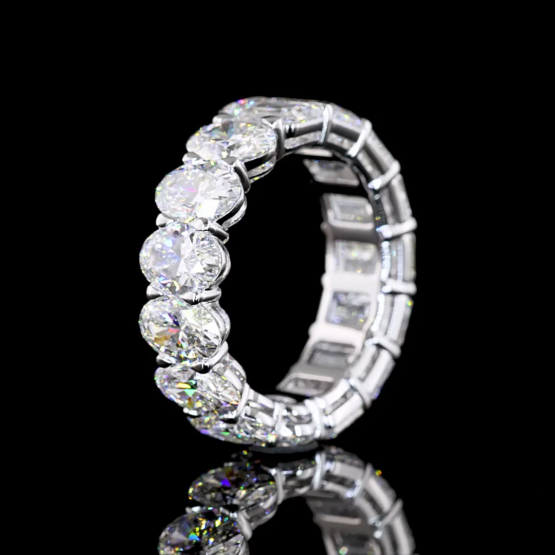 9.97 Cts 14k White Gold Mix Shape Eternity Band Eternity Band - Image 4
