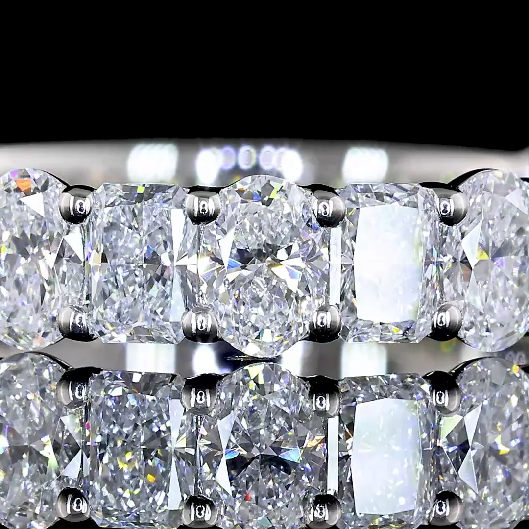 1.64 Cts Platinum Mix Shape 3/4 Band Eternity Band - Image 3