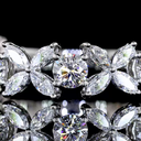 1.54 Cts Platinum Mix Shape 3/4 Band Eternity Band - Image 3
