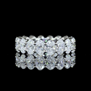 3.46 Cts Platinum Oval Shape Eternity Band Eternity Band - Video
