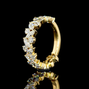 1.27 Cts 18k Yellow Gold Mix Shape 3/4 Band Eternity Band - Image 4