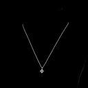 1.31 Cts 14k White Gold Princess Shape Solitaire Pendant - Video