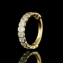 1.94 Cts 14k Yellow Gold Radiant Shape 3/4 Band Eternity Band - Image 4