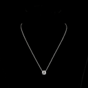 2.32 Cts 14k White Gold Square Cushion Brilliant Shape Solitaire Pendant - Video