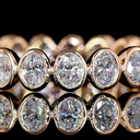 1.09 Cts 14k Rose Gold Oval Shape Eternity Band Eternity Band - Image 3