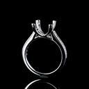 0.7 Cts 14k White Gold Shape Solitaire Diamond Shank Ring - Image 4