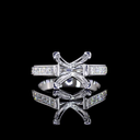 0.7 Cts 14k White Gold Shape Solitaire Diamond Shank Ring - Video