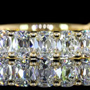 1.85 Cts 14k Yellow Gold Antique Cushion Shape 3/4 Band Eternity Band - Image 3