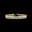 7.45 Cts 14k Yellow Gold Emerald Shape Tennis Bracelet - Video