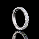 1.78 Cts Platinum Antique Cushion Shape 3/4 Band Eternity Band - Image 2