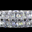 1.78 Cts Platinum Antique Cushion Shape 3/4 Band Eternity Band - Image 3