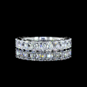 1.78 Cts Platinum Antique Cushion Shape 3/4 Band Eternity Band - Video