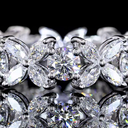 2 Cts 18k White Gold Mix Shape Eternity Band Eternity Band - Image 3