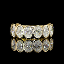 4.1 Cts 14k Yellow Gold Oval Shape 3/4 Band Eternity Band - Video