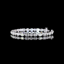 6.9 Cts 14k White Gold Mix Shape Tennis Bracelet - Image 3
