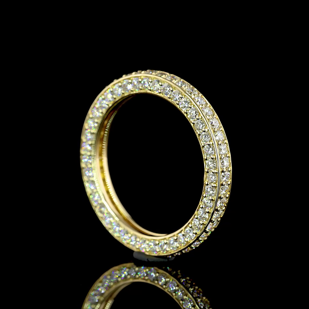 1.29 Cts 14k Yellow Gold Round Shape Special Eternity Band - Image 2