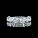 2.98 Cts 14k White Gold Round Shape 3/4 Band Eternity Band - Video
