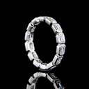 1.34 Cts Platinum Emerald Shape Eternity Band Eternity Band - Image 2