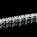 8.9 Cts 14k White Gold Round Shape Riviera Necklace - Image 2