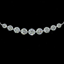 2.01 Cts 14k White Gold Round Shape Riviera Pendant - Image 3