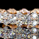 3.04 Cts 14k Rose Gold Round Shape Eternity Band Eternity Band - Image 3