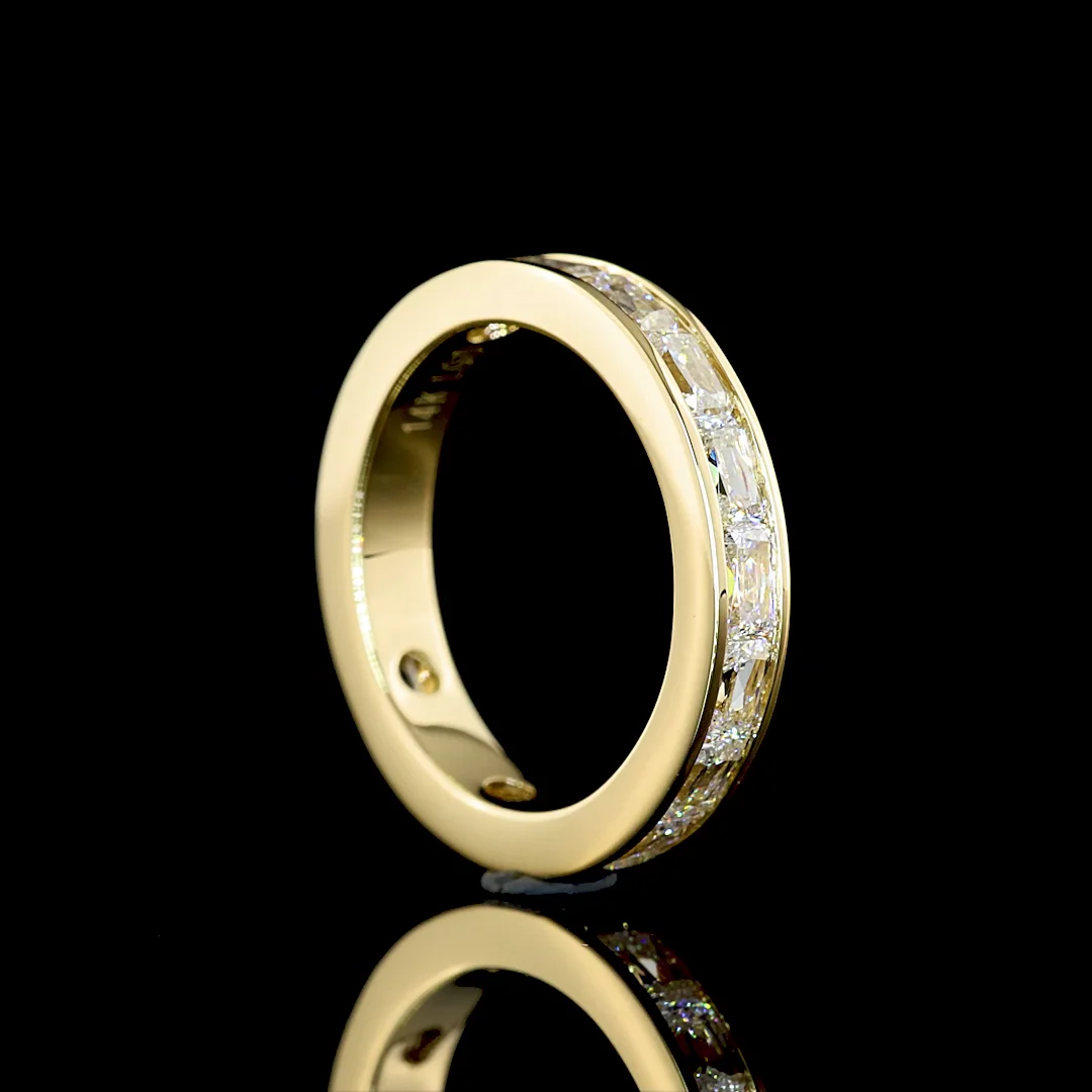 1.28 Cts 14k Yellow Gold Radiant Modified Shape Eternity Band Eternity Band - Image 2