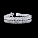 35.77 Cts Platinum Radiant Modified Shape Tennis Bracelet - Video