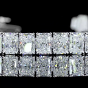 15.04 Cts 14k White Gold Radiant Shape Tennis Bracelet - Image 2