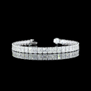 15.04 Cts 14k White Gold Radiant Shape Tennis Bracelet - Video