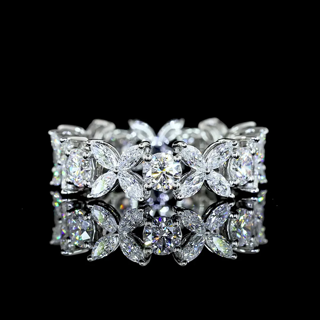 1.9 Cts Platinum Round Shape Eternity Band Eternity Band - Video