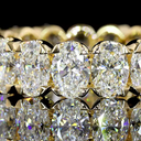 5.35 Cts 14k Yellow Gold Oval Shape Eternity Band Eternity Band - Image 3