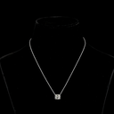 2.26 Cts 14k White Gold Asscher Shape Solitaire Pendant - Video